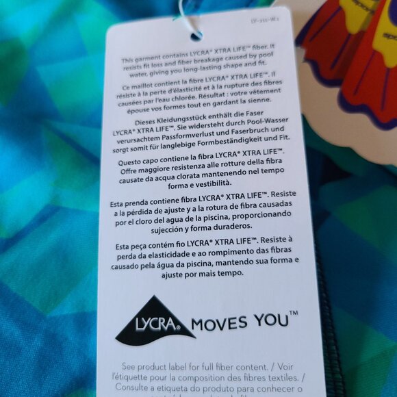 SPORTI FRACTALICIOUS JAMMER SWIMSUIT SIZE 36, 4-WAY STRETCH, COMPETITION FIT - Picture 5 of 11